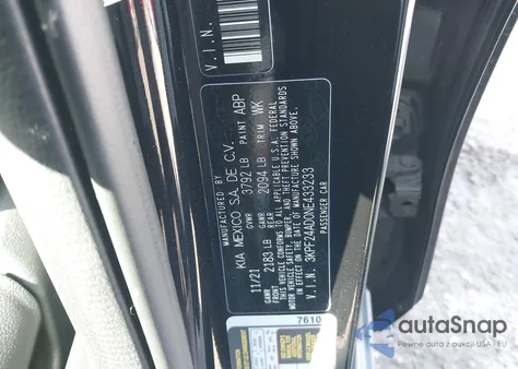 2022 Kia Forte Lxs from USA, damaged, VIN 3KPF24AD0NE433233